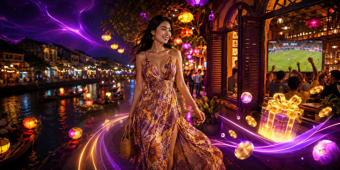 Người dùng tại Hội An vừa nhâm nhi cà phê vừa đăng nhập tài khoản cá cược trực tuyến trên điện thoại